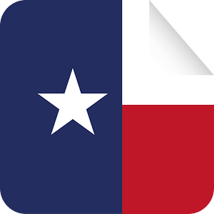 Texas flag peeling sticker clip art