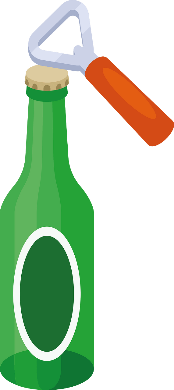 Opening a bottle of beer