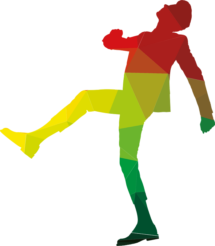 Happy man silhouette