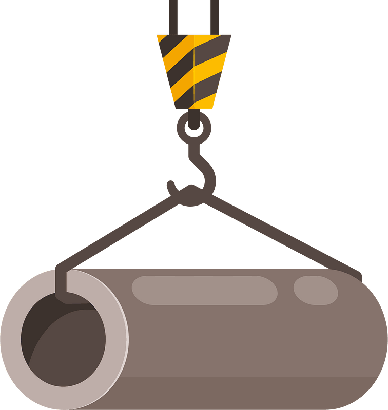 Crane with a pipe.ai