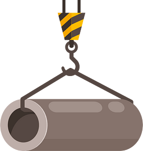 Crane with a pipe.ai