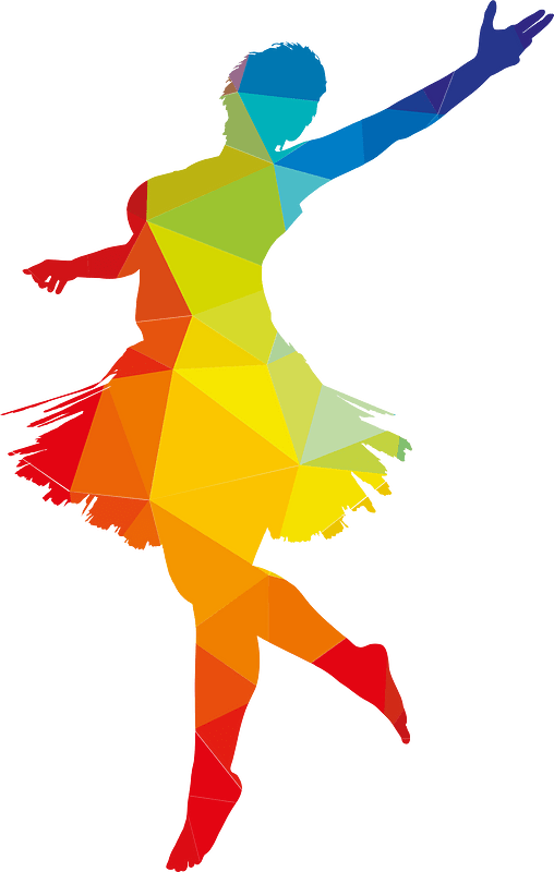 Ballet dancer silhouette color