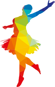 Ballet dancer silhouette color