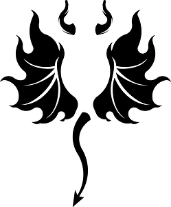 Devil wings silhouette