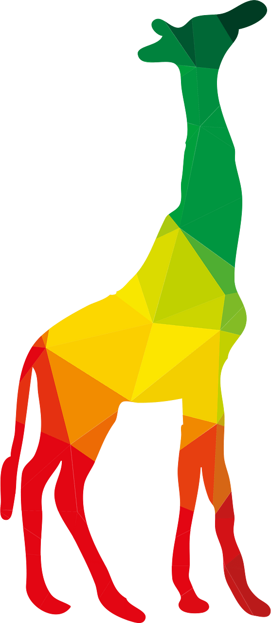 Giraffe color silhouette