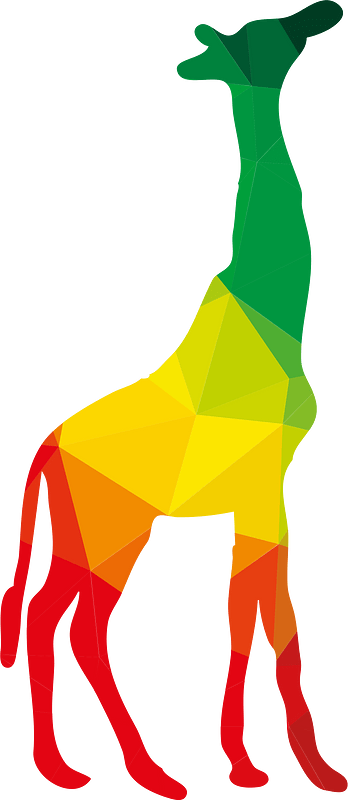 Giraffe color silhouette