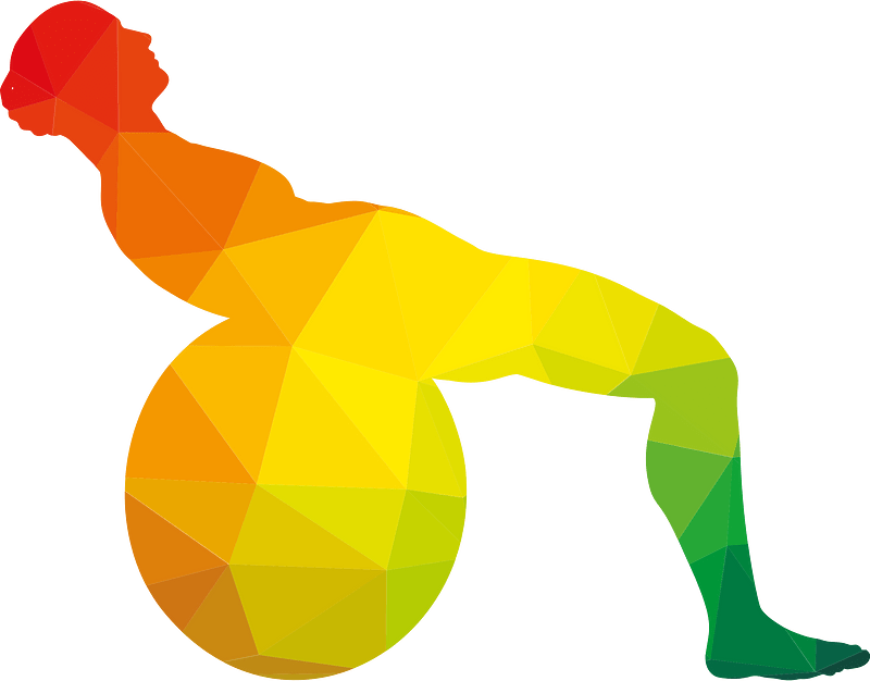 Man on exercise ball