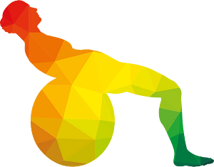 Man on exercise ball