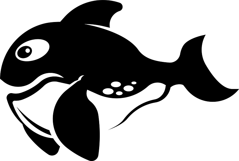 Cute fish silhouette