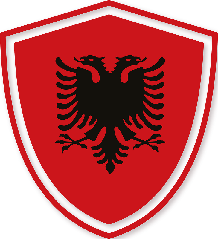 Albanian flag crest