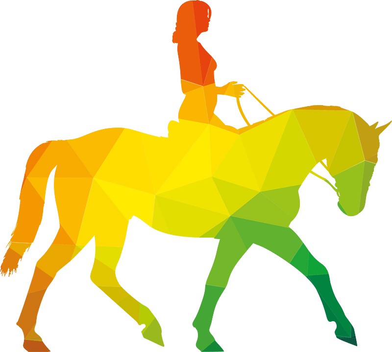 Woman riding a horse