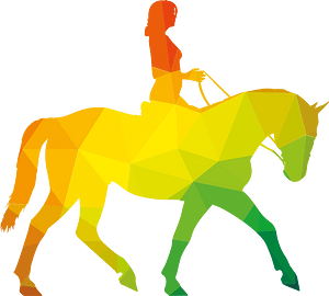 Woman riding a horse