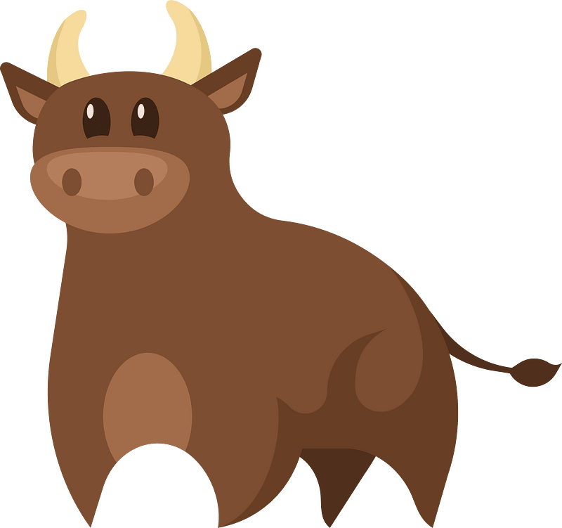 Bull cartoon clip art vector