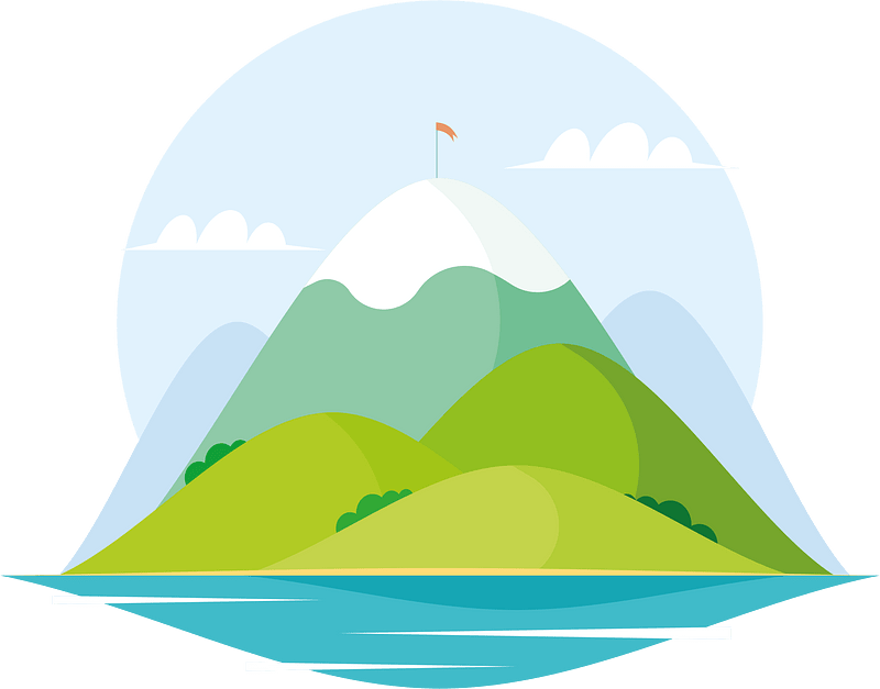 Mountain peak in the distance