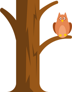Owl on the tree