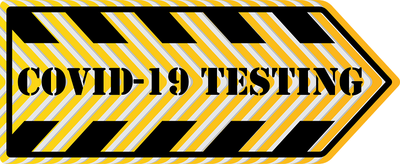 Covid-19 testing site sign
