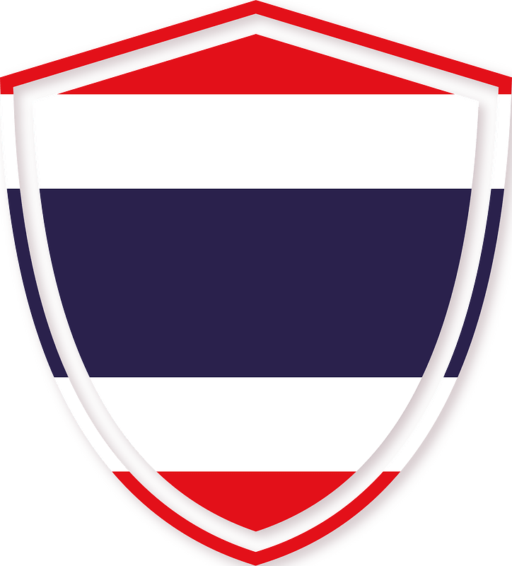 Thailand flag crest silhouette