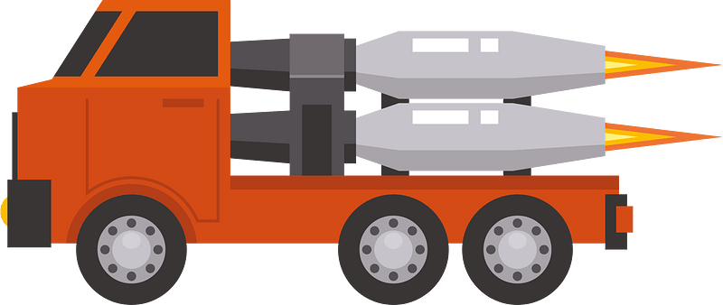 Truck with rocket boosters