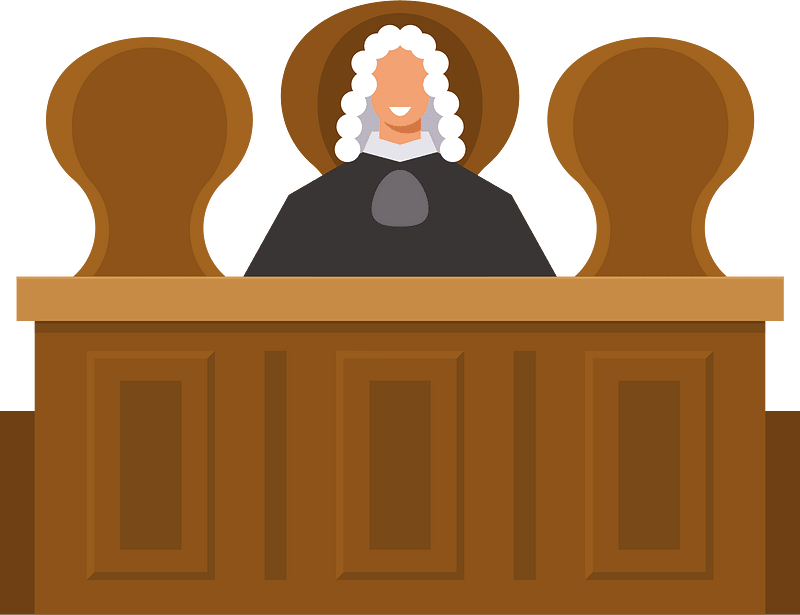 Judge in the courthouse