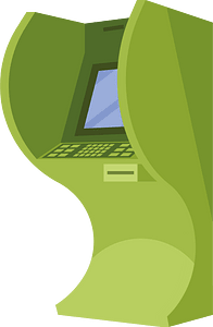 Automatic teller machine clip art