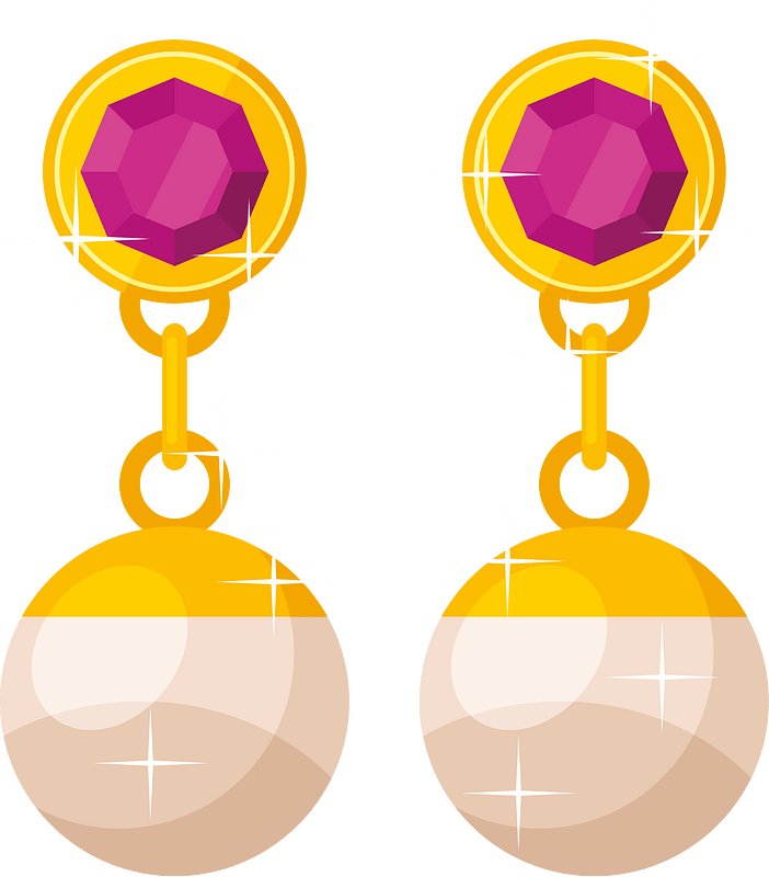 Earrings with pearls