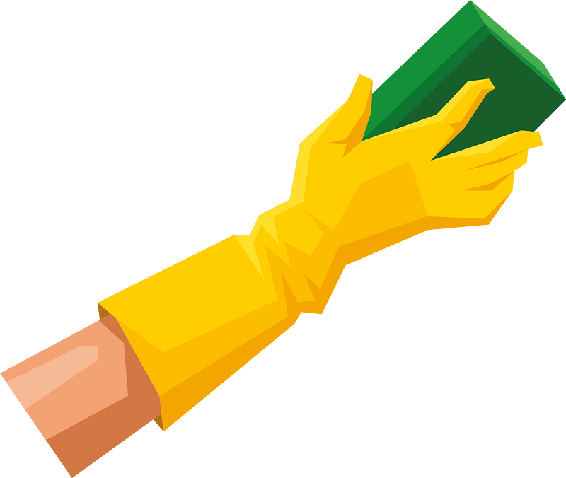 Hand with dish sponge