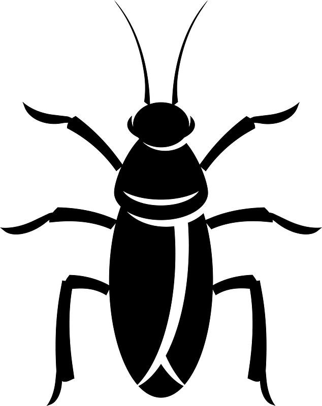 Cockroach silhouette clip art