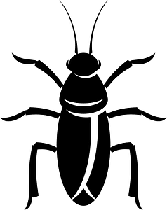Cockroach silhouette clip art