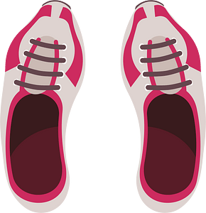 Sneakers top view