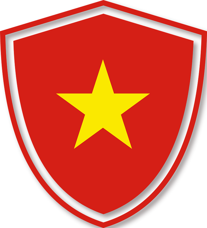 Crest with flag of Vietnam