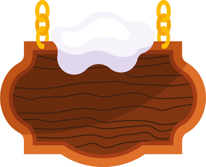 Wooden signboard vector image