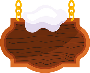 Wooden signboard vector image