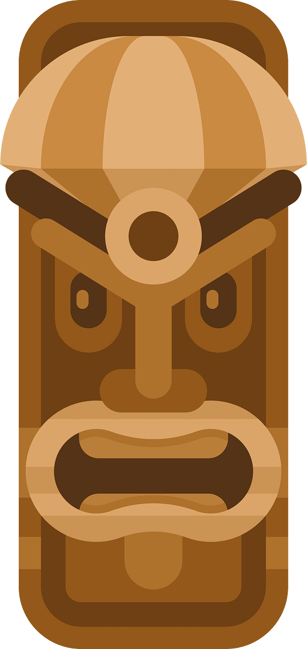 Tiki God tribal symbol