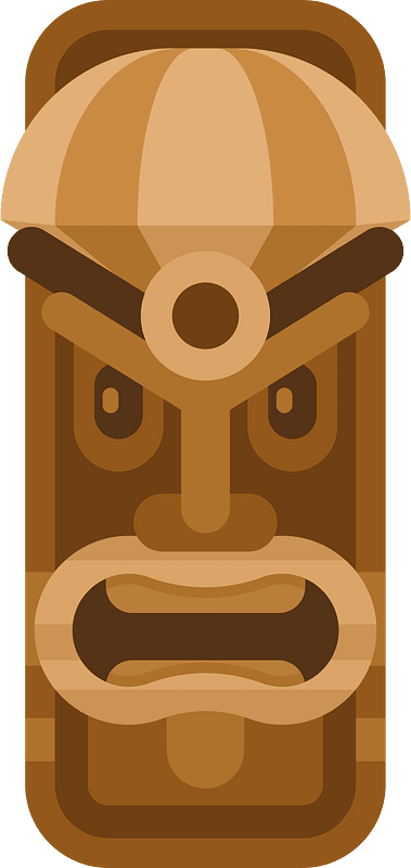 Tiki God tribal symbol