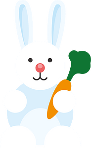 Hare with carrot