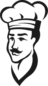 Chef face silhouette