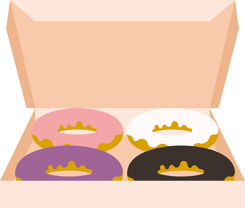 Donuts in a takeaway box