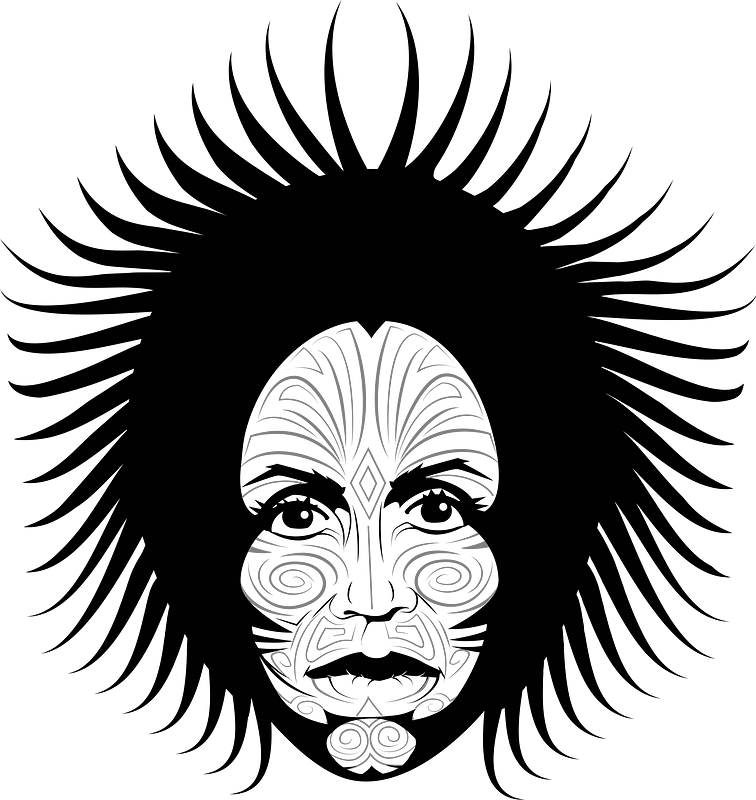 Face with tribal tattoo