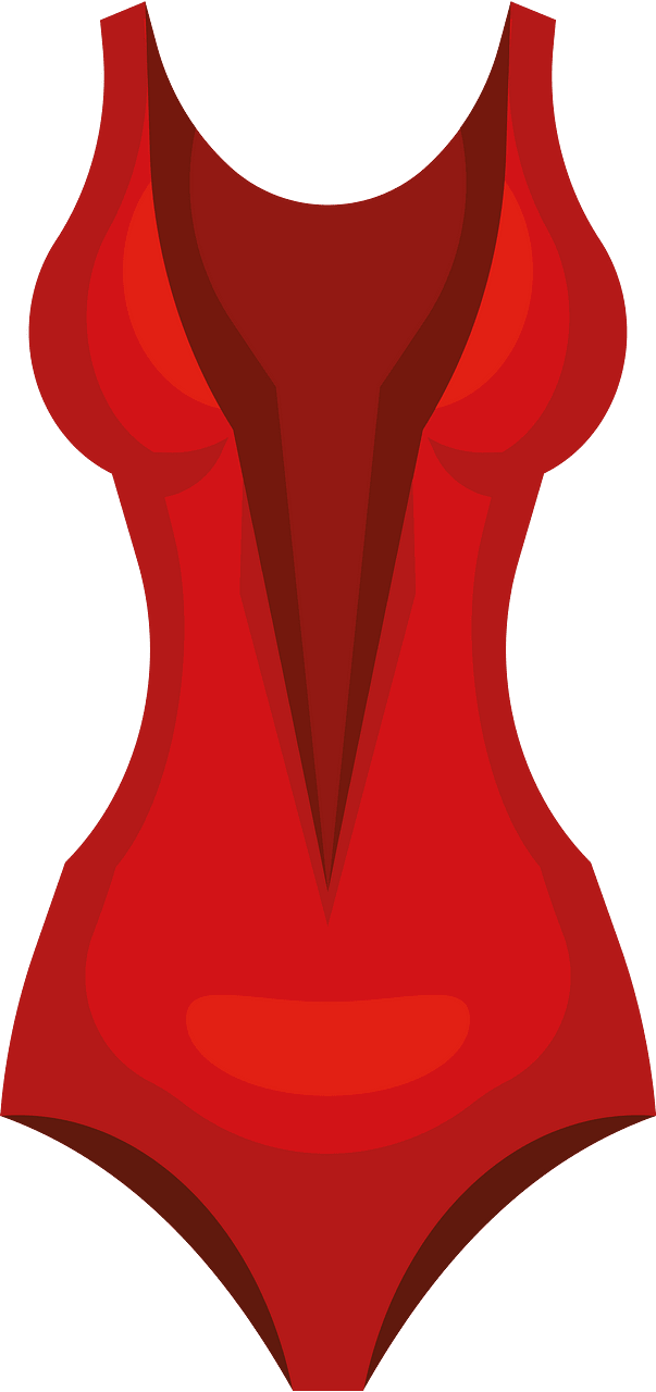 Red swimsuit
