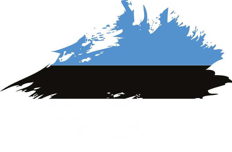 Estonian flag brush stroke