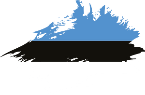 Estonian flag brush stroke