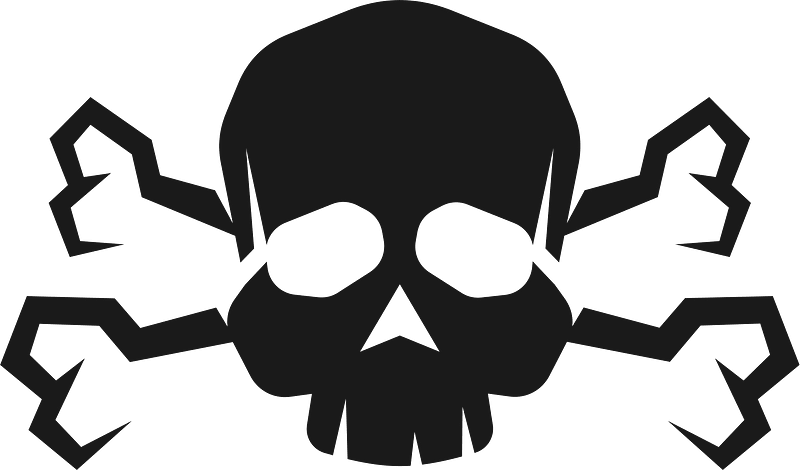 Skull vector stencil clip art