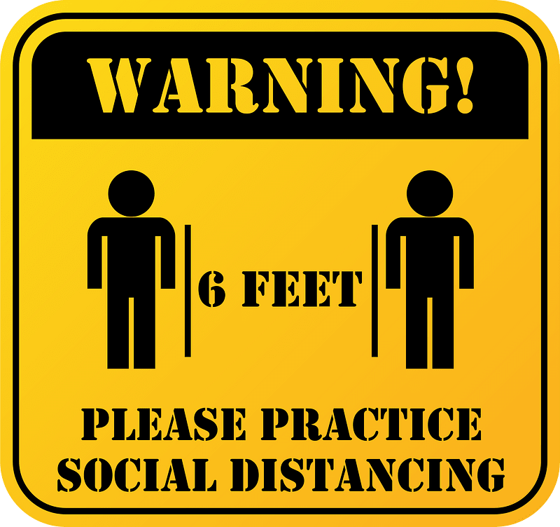 Warning social distancing