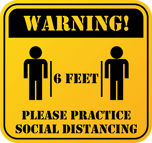 Warning social distancing