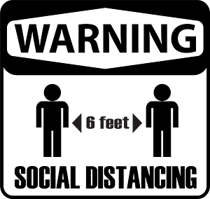 Social distancing sign