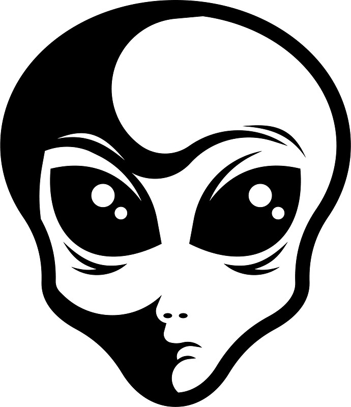 Alien creature silhouette