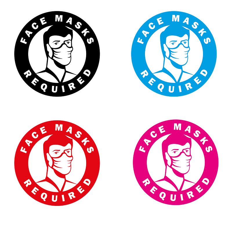 Face masks required signs