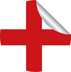 English flag peeling sticker