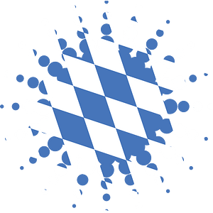Bavarian flag halftone shape