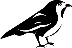 Silhouette of a sparrow